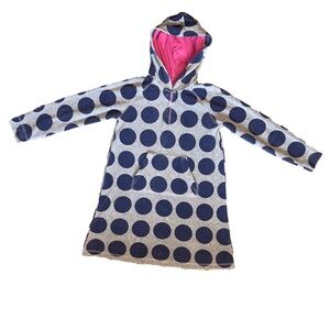 Mini Boden Polka Dot Hooded Toweling Dress 7-8y